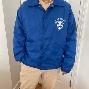 Lightweight coaching jacket with vintage graphic